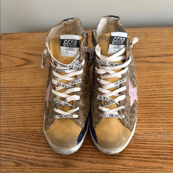 Leopard Print Golden Goose Francy Sneakers - Picture 1 of 7